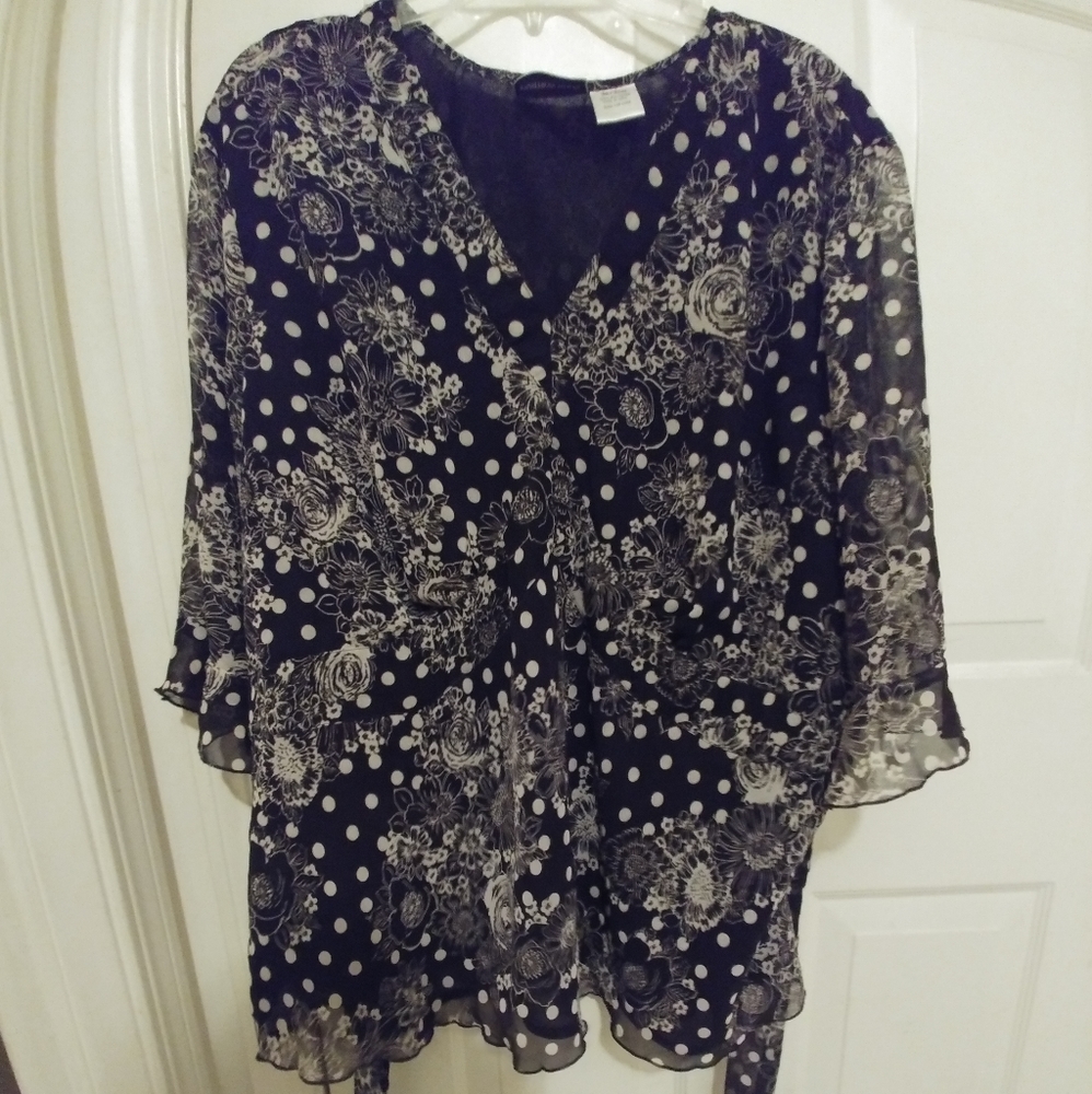 Tie-back blouse
